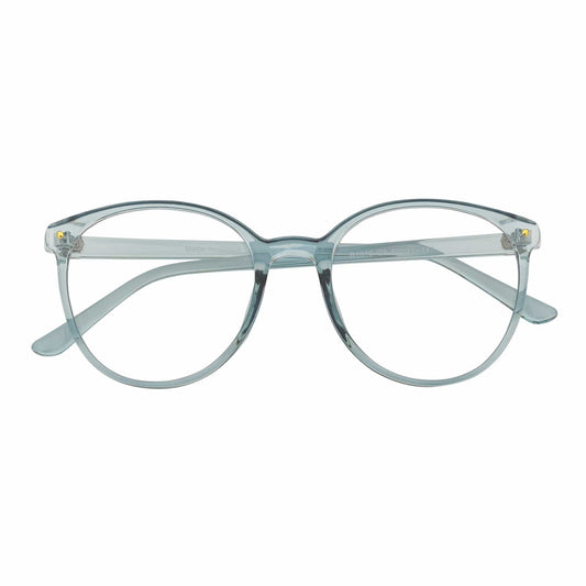Anteojos Redondos ARBUS – Verde Cristal con Lentes Transparentes