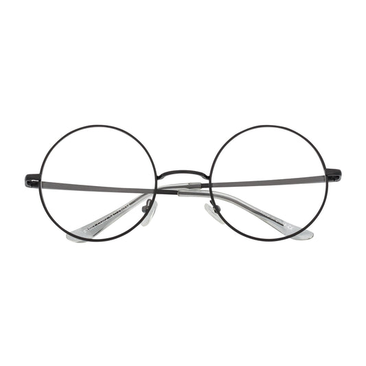 Anteojos Redondos de Metal SCHOLAR – Negro con Lentes Transparentes