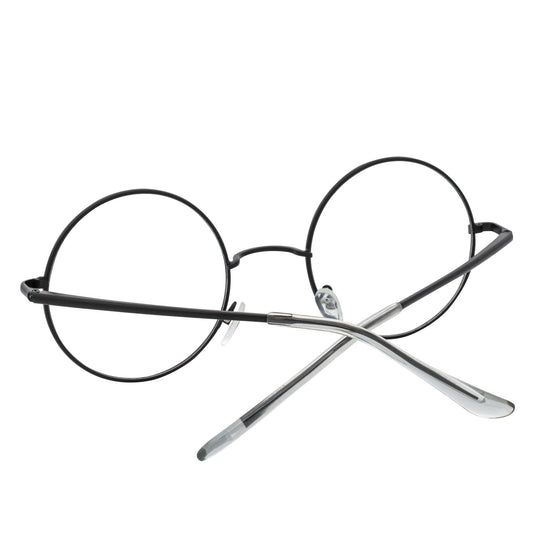 Anteojos Redondos de Metal SCHOLAR – Negro con Lentes Transparentes