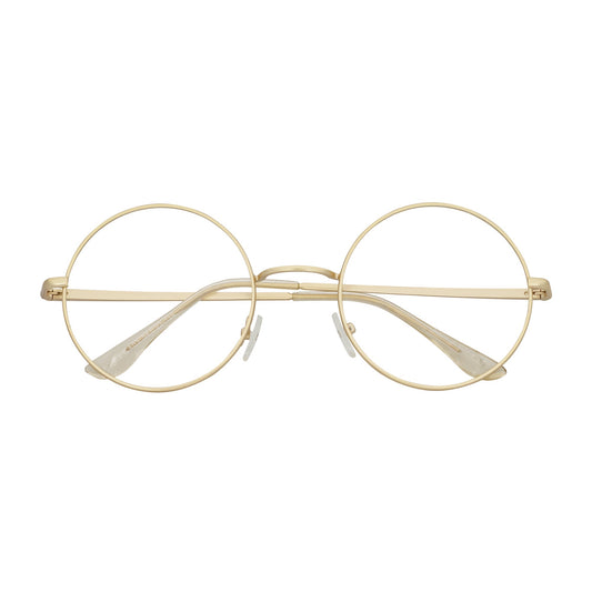 Anteojos Redondos de Metal SCHOLAR – Dorado con Lentes Transparentes